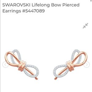 - Swarovski lifelong bow earrings - NWOT
